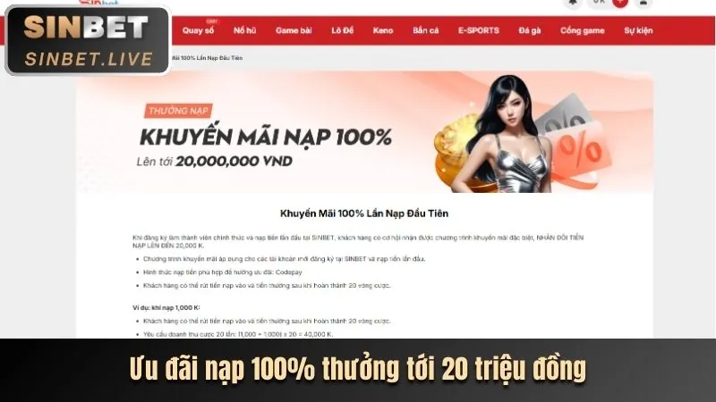 Ưu đãi chào mừng thành viên mới VB66